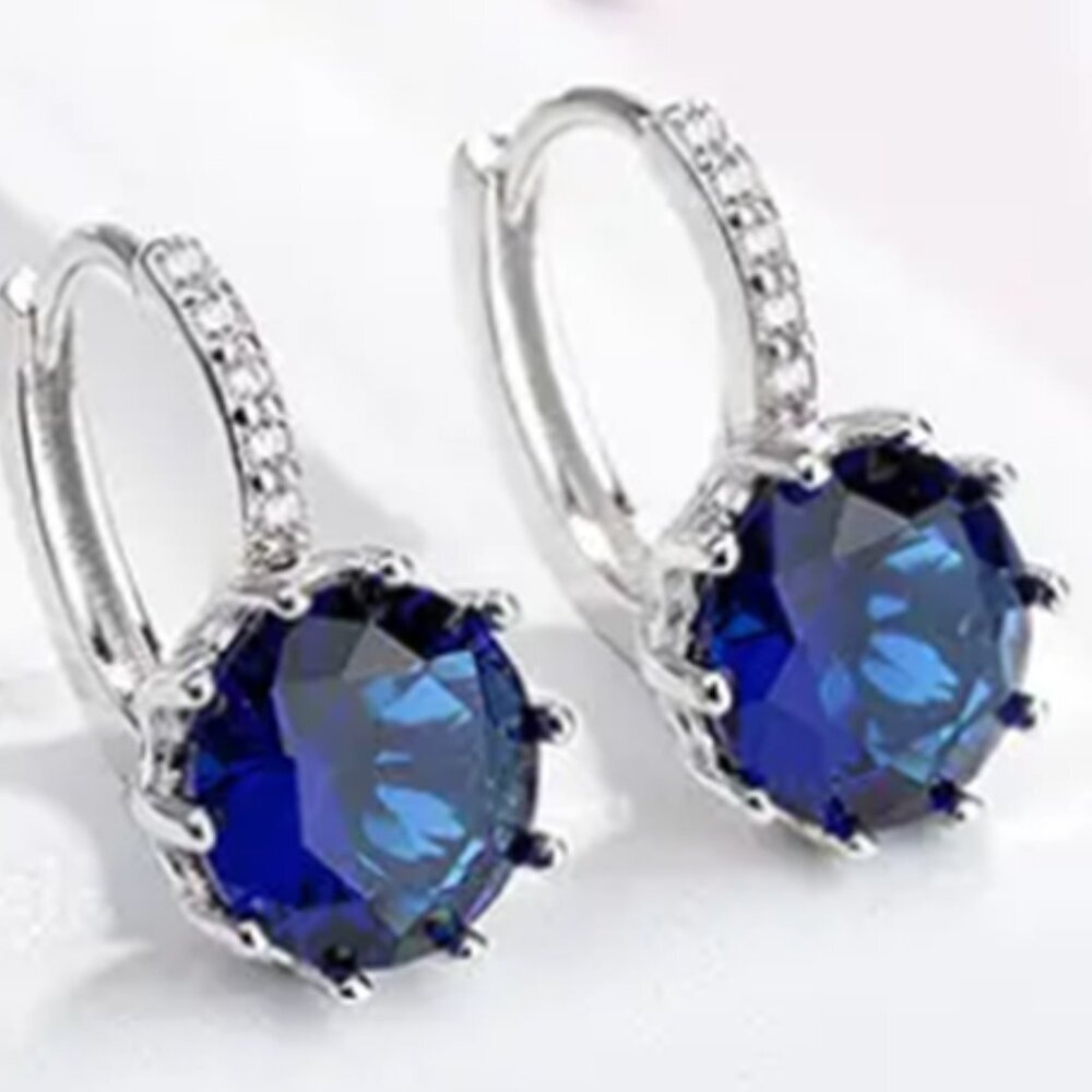 Lymphatic Germanium Magnetology Drainage Silver Electro-Plated Hoop Earrings